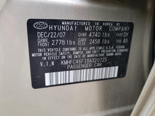 Photo 11 VIN: KMHFC46F18A320725 - HYUNDAI AZERA SE 