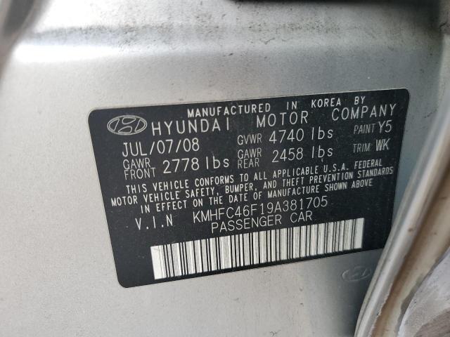 Photo 12 VIN: KMHFC46F19A381705 - HYUNDAI AZERA SE 