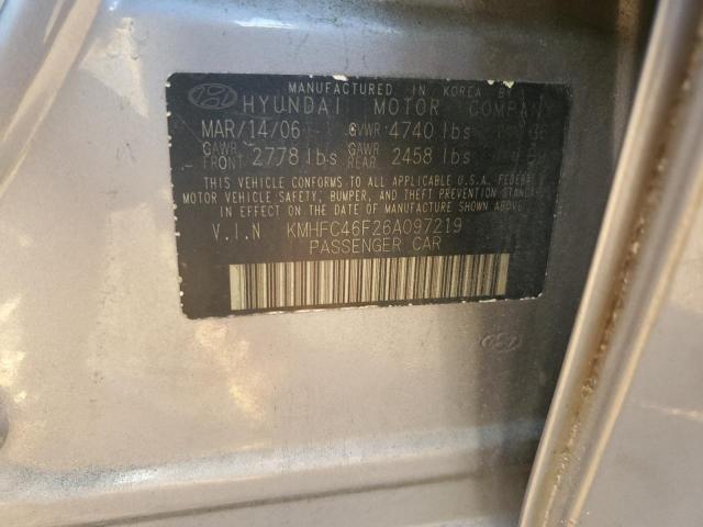 Photo 11 VIN: KMHFC46F26A097219 - HYUNDAI AZERA SE 