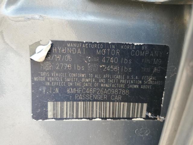 Photo 11 VIN: KMHFC46F26A098788 - HYUNDAI AZERA SE 