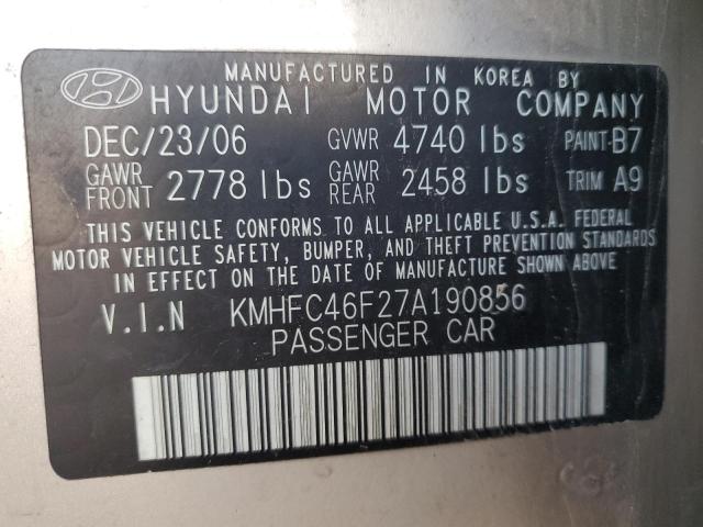 Photo 12 VIN: KMHFC46F27A190856 - HYUNDAI AZERA 