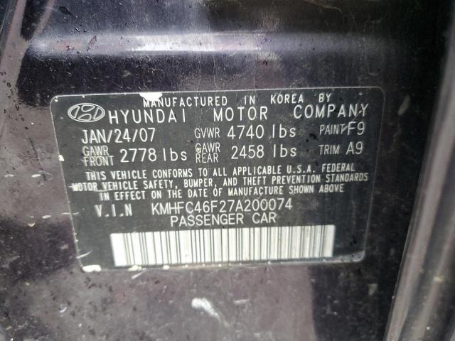 Photo 11 VIN: KMHFC46F27A200074 - HYUNDAI AZERA SE 