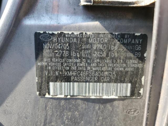 Photo 11 VIN: KMHFC46F36A046635 - HYUNDAI AZERA SE 