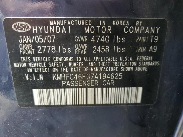 Photo 12 VIN: KMHFC46F37A194625 - HYUNDAI AZERA 