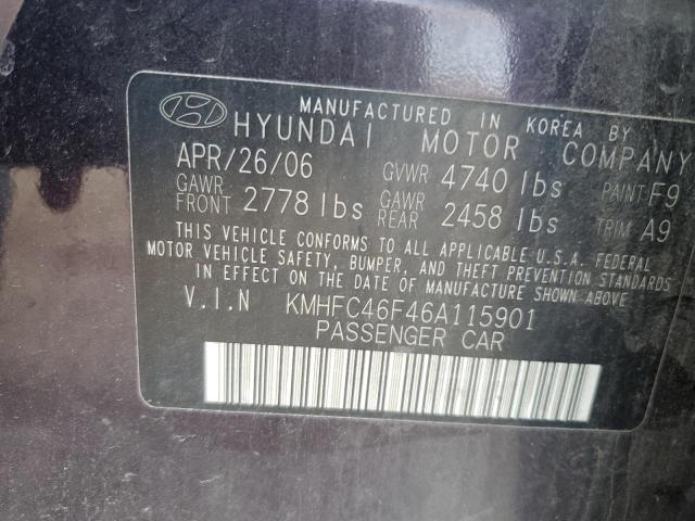 Photo 11 VIN: KMHFC46F46A115901 - HYUNDAI AZERA 