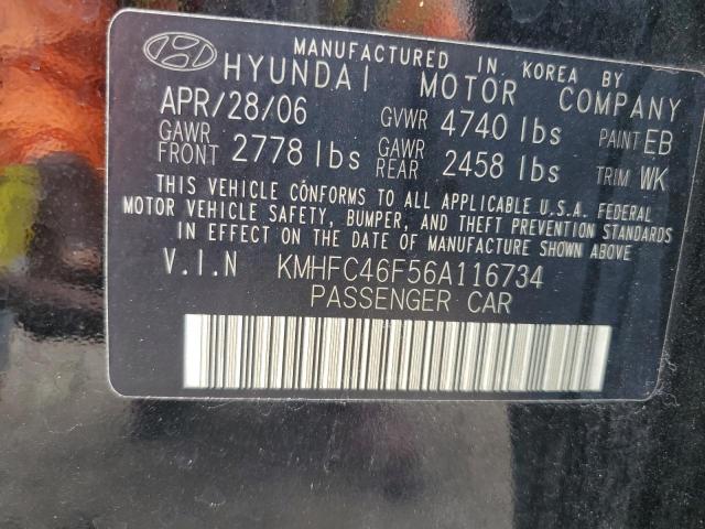 Photo 11 VIN: KMHFC46F56A116734 - HYUNDAI AZERA SE 