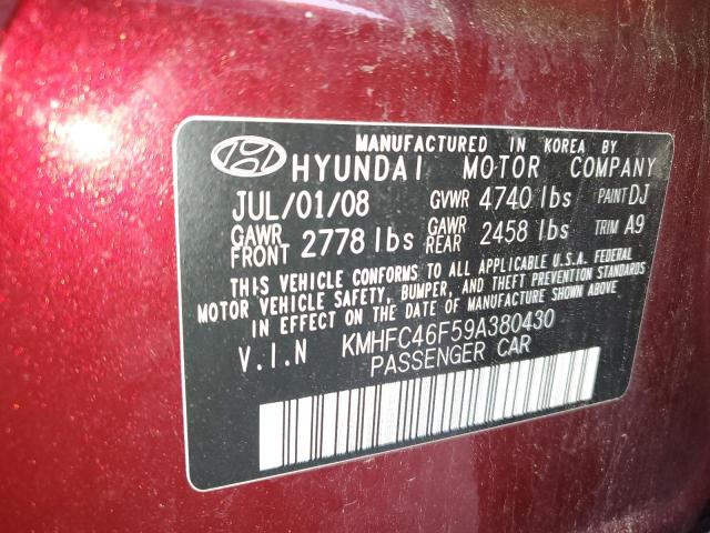 Photo 11 VIN: KMHFC46F59A380430 - HYUNDAI AZERA SE 