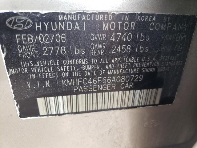 Photo 11 VIN: KMHFC46F66A080729 - HYUNDAI AZERA SE 