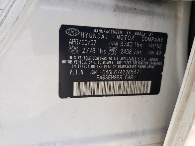 Photo 11 VIN: KMHFC46F67A226547 - HYUNDAI AZERA SE 