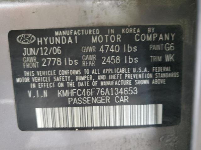 Photo 11 VIN: KMHFC46F76A134653 - HYUNDAI AZERA SE 