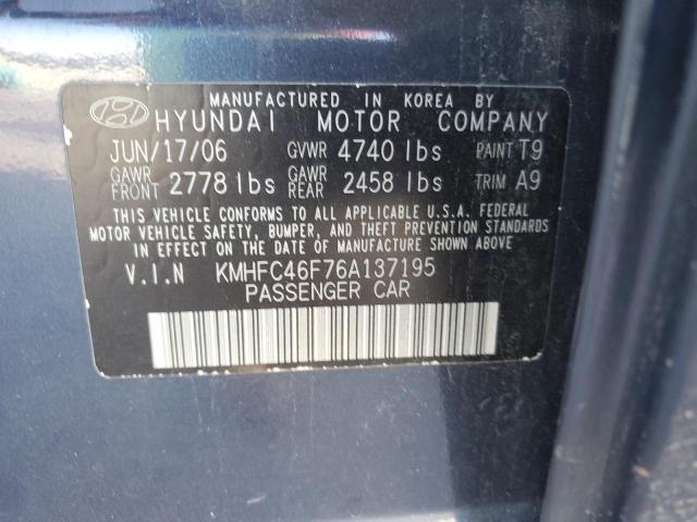 Photo 11 VIN: KMHFC46F76A137195 - HYUNDAI AZERA SE 