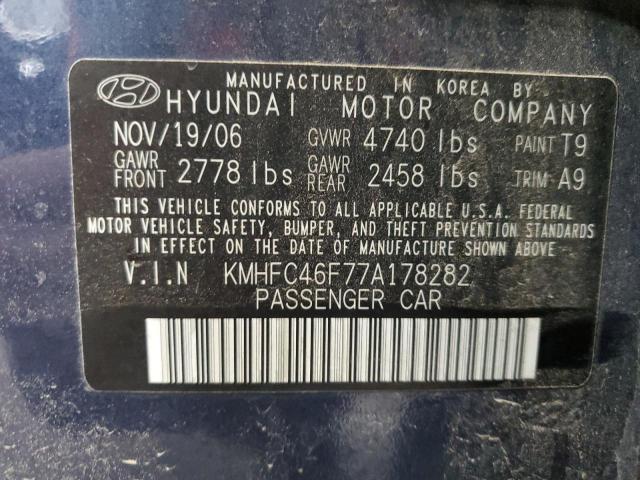 Photo 12 VIN: KMHFC46F77A178282 - HYUNDAI AZERA 