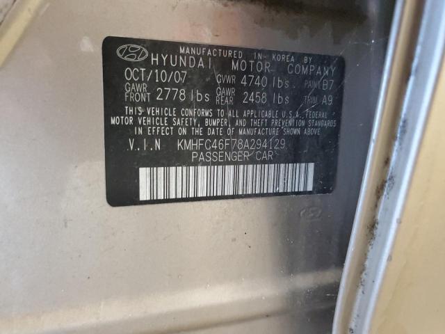 Photo 11 VIN: KMHFC46F78A294129 - HYUNDAI AZERA SE 