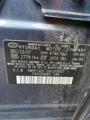 Photo 11 VIN: KMHFC46F78A320857 - HYUNDAI AZERA SE 