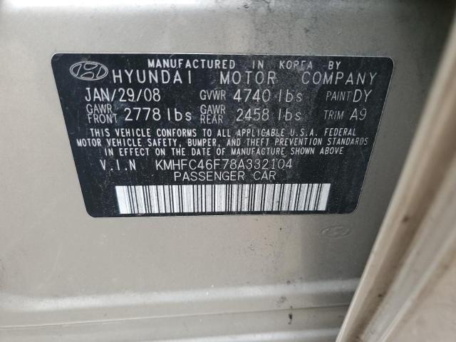 Photo 11 VIN: KMHFC46F78A332104 - HYUNDAI AZERA 