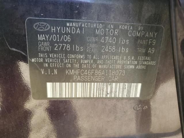 Photo 11 VIN: KMHFC46F86A118073 - HYUNDAI AZERA SE 