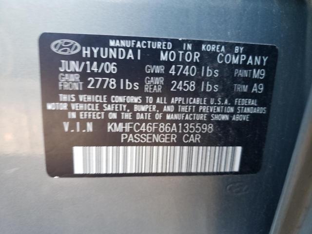 Photo 12 VIN: KMHFC46F86A135598 - HYUNDAI AZERA 