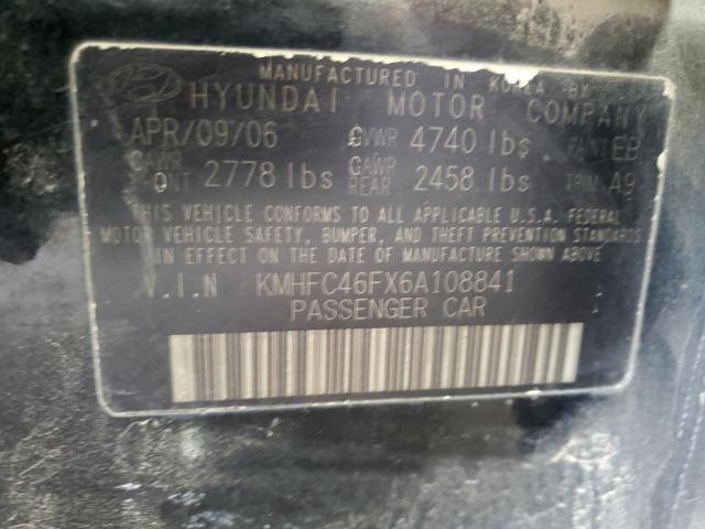 Photo 12 VIN: KMHFC46FX6A108841 - HYUNDAI AZERA SE 