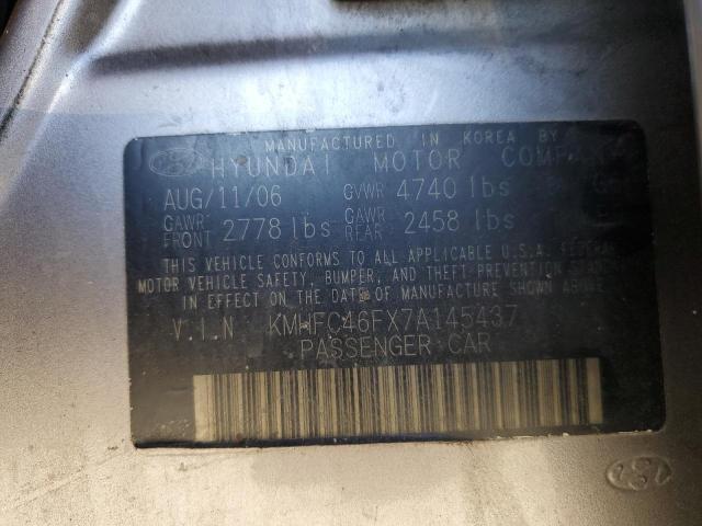 Photo 11 VIN: KMHFC46FX7A145437 - HYUNDAI AZERA SE 