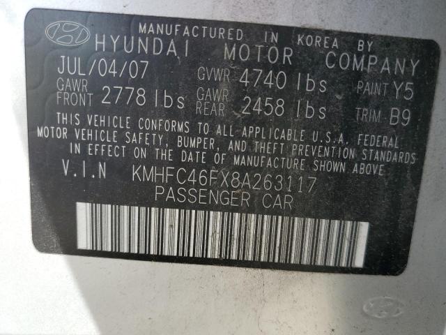 Photo 12 VIN: KMHFC46FX8A263117 - HYUNDAI AZERA 