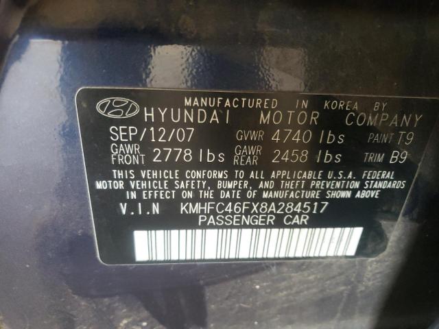 Photo 9 VIN: KMHFC46FX8A284517 - HYUNDAI AZERA SE 