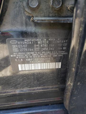 Photo 9 VIN: KMHFC46FX8A288471 - HYUNDAI AZERA SE 