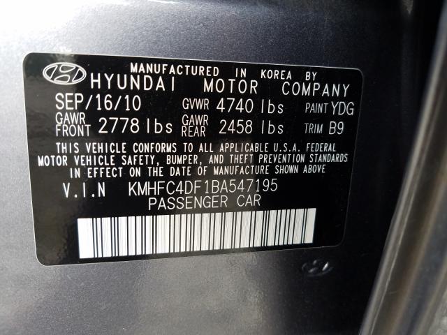 Photo 9 VIN: KMHFC4DF1BA547195 - HYUNDAI AZERA GLS 