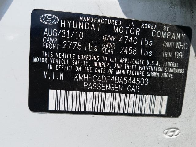 Photo 9 VIN: KMHFC4DF4BA544503 - HYUNDAI AZERA GLS 