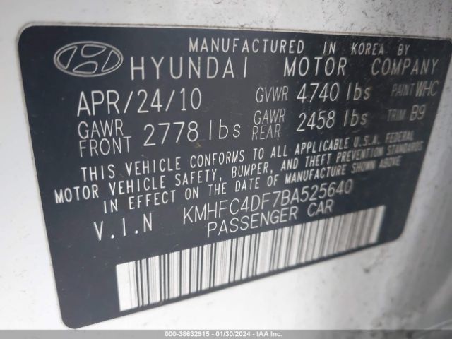 Photo 8 VIN: KMHFC4DF7BA525640 - HYUNDAI AZERA 