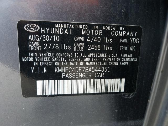 Photo 9 VIN: KMHFC4DF7BA544351 - HYUNDAI AZERA GLS 