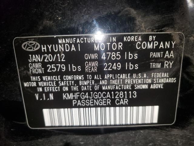 Photo 9 VIN: KMHFG4JG0CA128113 - HYUNDAI AZERA GLS 