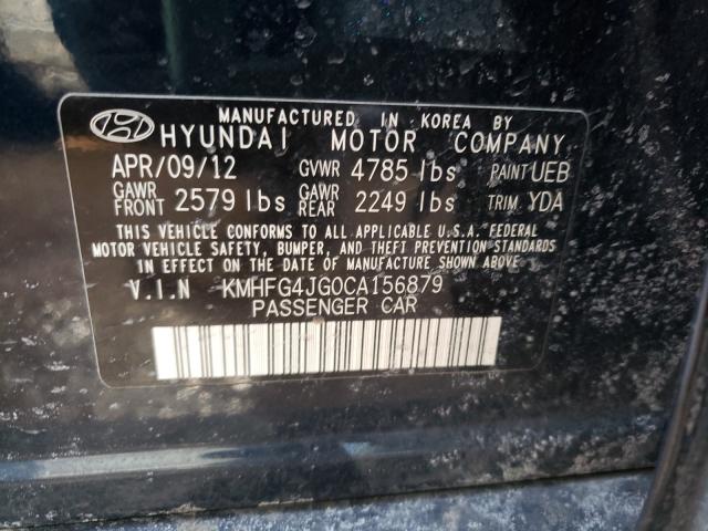 Photo 9 VIN: KMHFG4JG0CA156879 - HYUNDAI AZERA GLS 