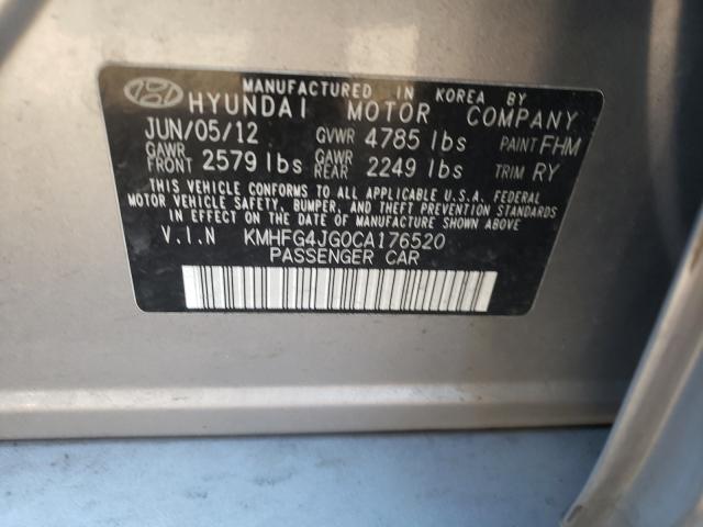 Photo 9 VIN: KMHFG4JG0CA176520 - HYUNDAI AZERA GLS 