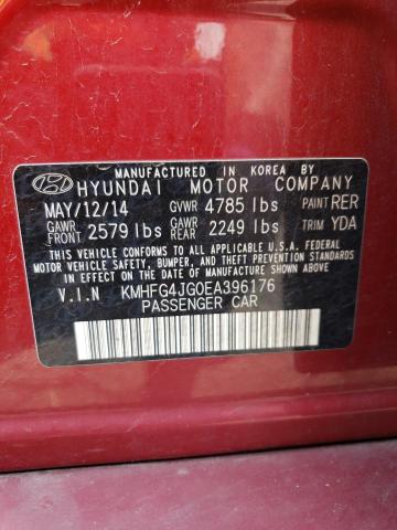 Photo 11 VIN: KMHFG4JG0EA396176 - HYUNDAI AZERA 