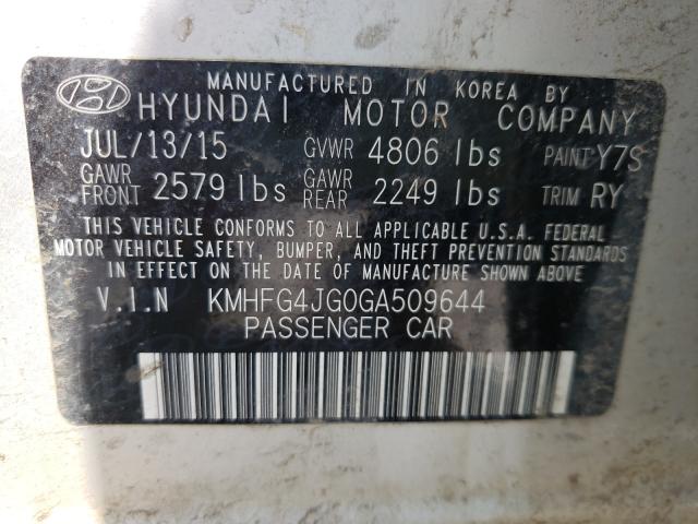 Photo 9 VIN: KMHFG4JG0GA509644 - HYUNDAI AZERA 