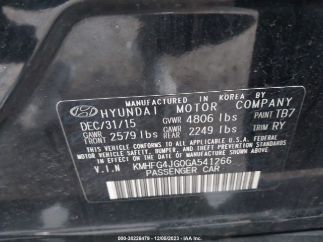 Photo 8 VIN: KMHFG4JG0GA541266 - HYUNDAI AZERA 