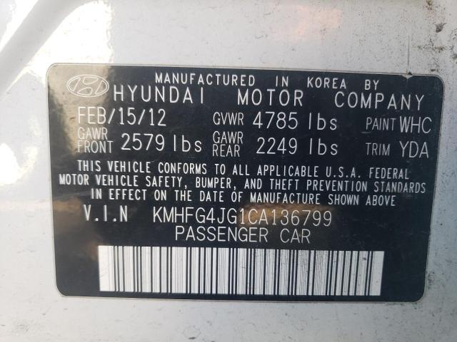 Photo 9 VIN: KMHFG4JG1CA136799 - HYUNDAI AZERA GLS 