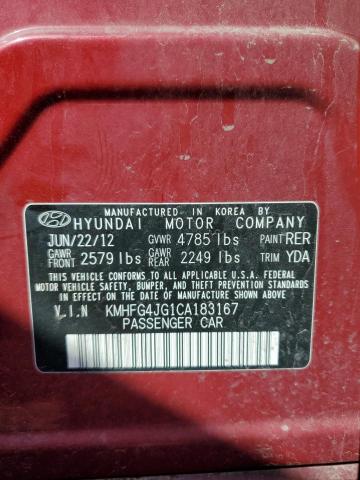 Photo 12 VIN: KMHFG4JG1CA183167 - HYUNDAI AZERA 