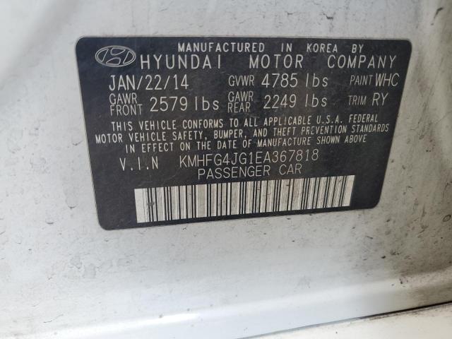 Photo 11 VIN: KMHFG4JG1EA367818 - HYUNDAI AZERA 