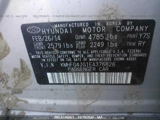 Photo 8 VIN: KMHFG4JG1EA376826 - HYUNDAI AZERA 