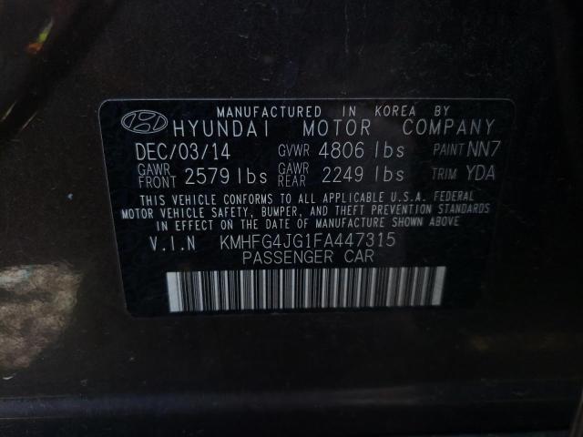 Photo 9 VIN: KMHFG4JG1FA447315 - HYUNDAI AZERA 