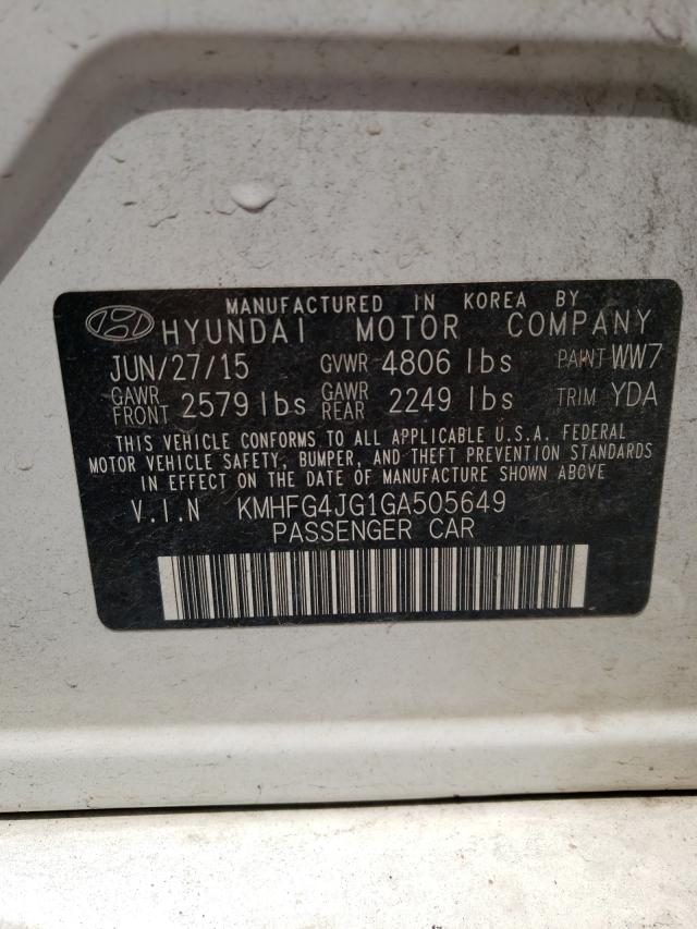 Photo 9 VIN: KMHFG4JG1GA505649 - HYUNDAI AZERA 