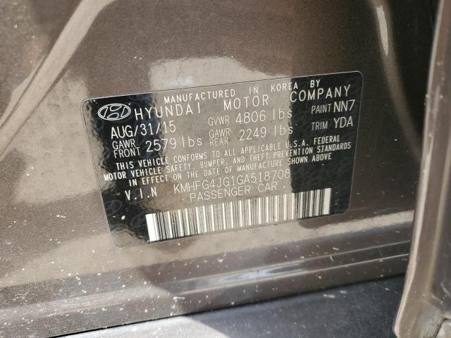 Photo 11 VIN: KMHFG4JG1GA518708 - HYUNDAI AZERA 