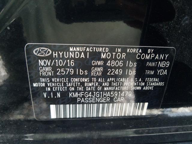 Photo 9 VIN: KMHFG4JG1HA591479 - HYUNDAI AZERA 