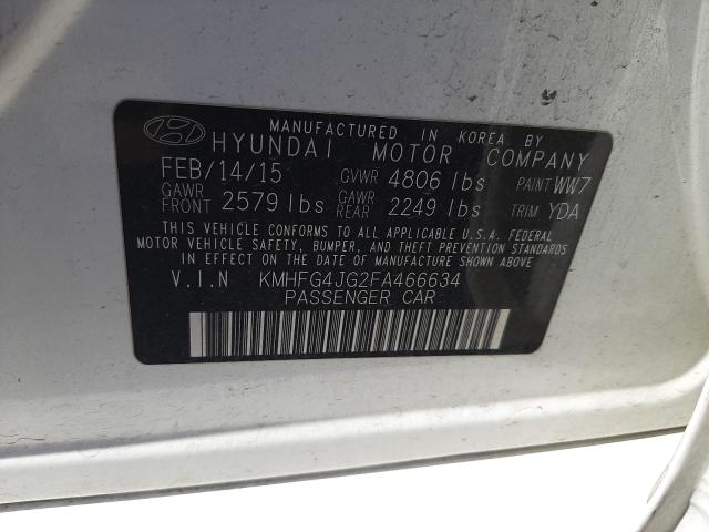 Photo 9 VIN: KMHFG4JG2FA466634 - HYUNDAI AZERA 