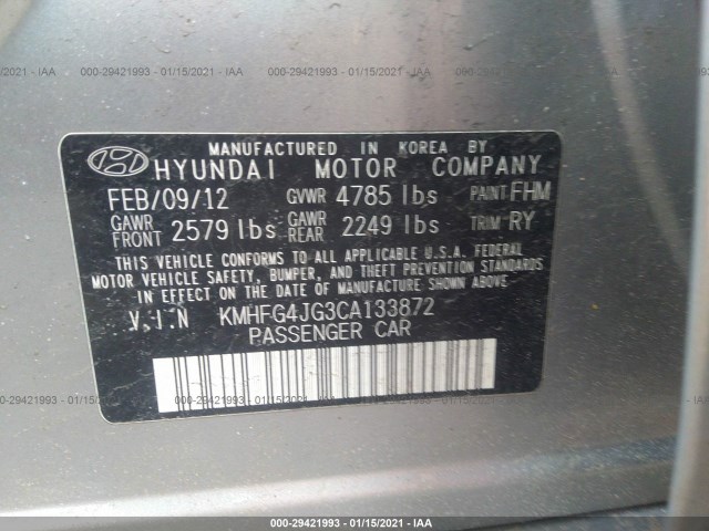 Photo 8 VIN: KMHFG4JG3CA133872 - HYUNDAI AZERA 