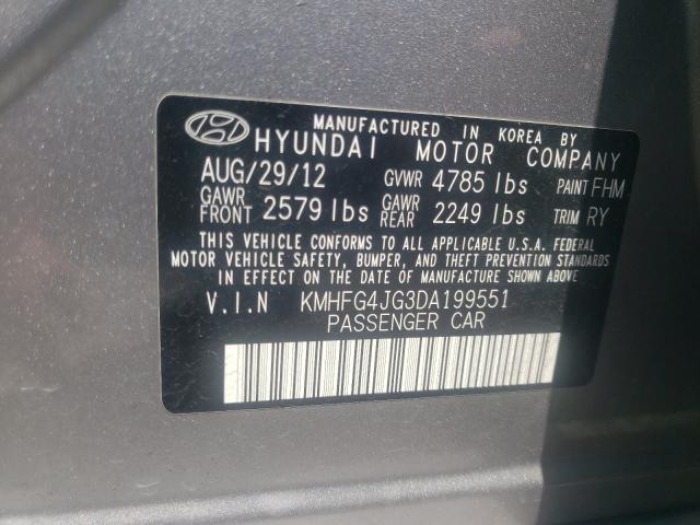 Photo 9 VIN: KMHFG4JG3DA199551 - HYUNDAI AZERA 