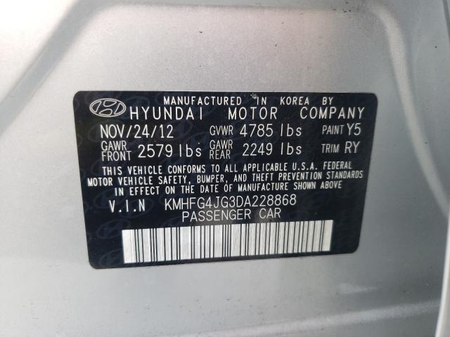 Photo 9 VIN: KMHFG4JG3DA228868 - HYUNDAI AZERA 