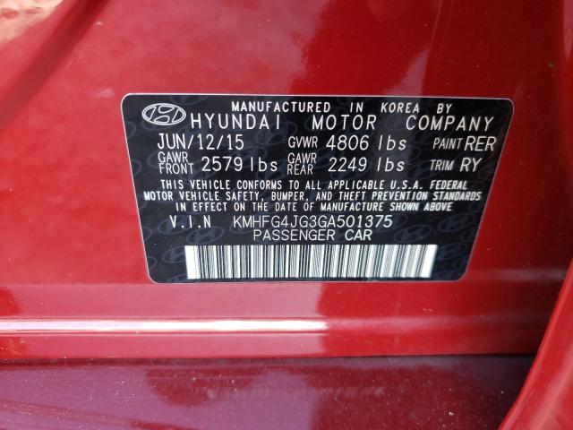 Photo 9 VIN: KMHFG4JG3GA501375 - HYUNDAI AZERA 