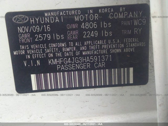 Photo 8 VIN: KMHFG4JG3HA591371 - HYUNDAI AZERA 